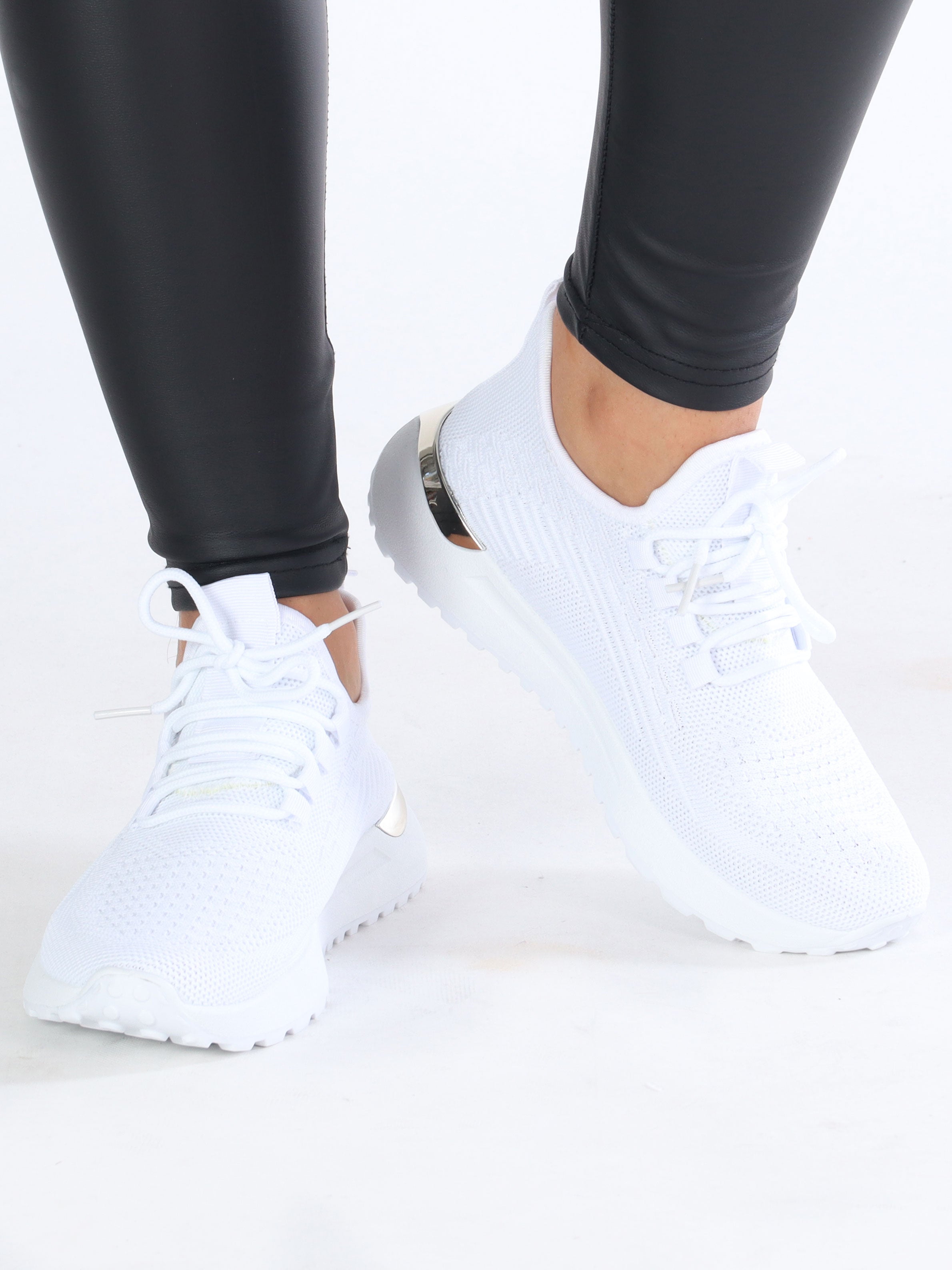 Arjana - Sokkesneakers med hvid sål